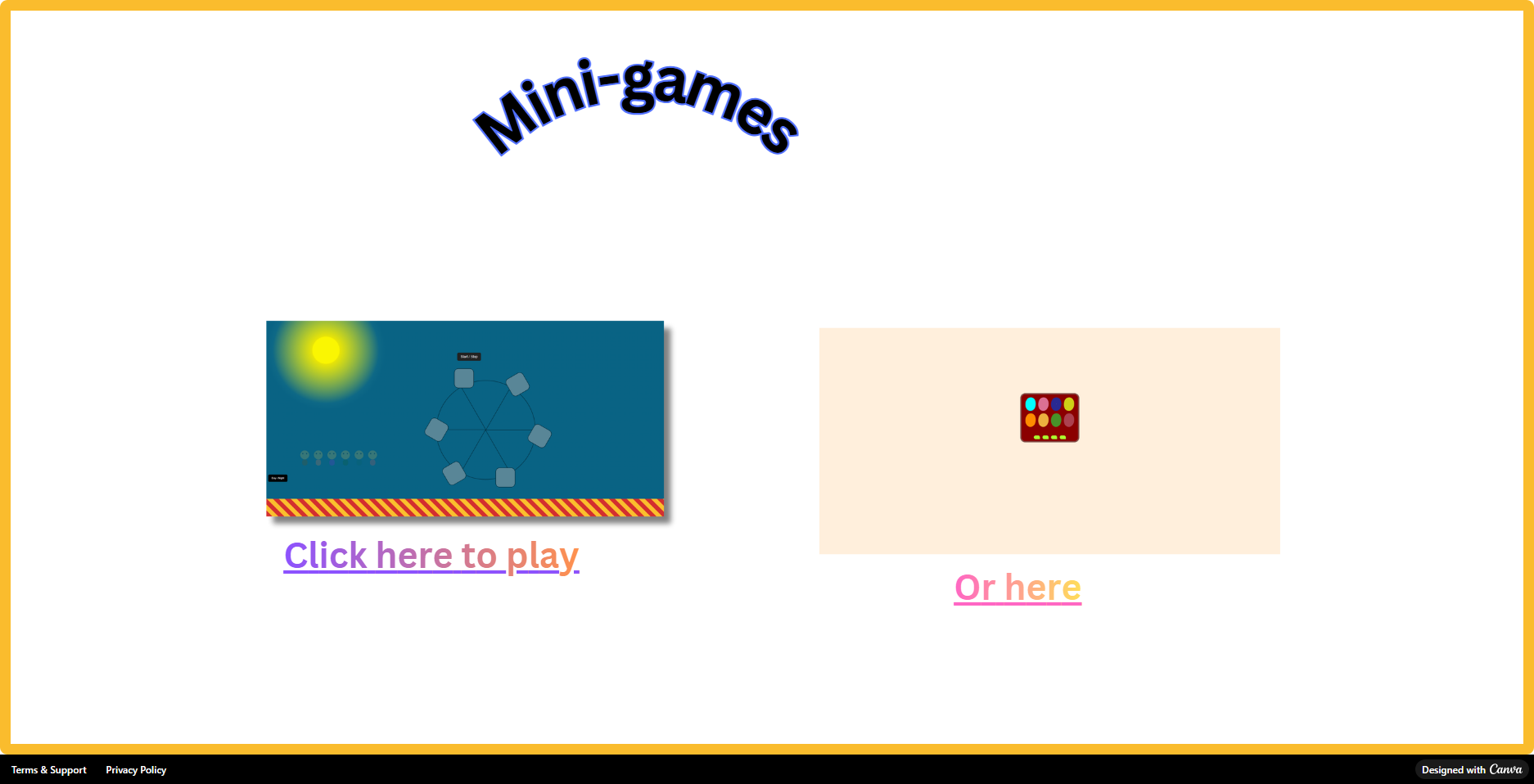 Theme Park Games: a Ferris wheel and Baloon Popping
